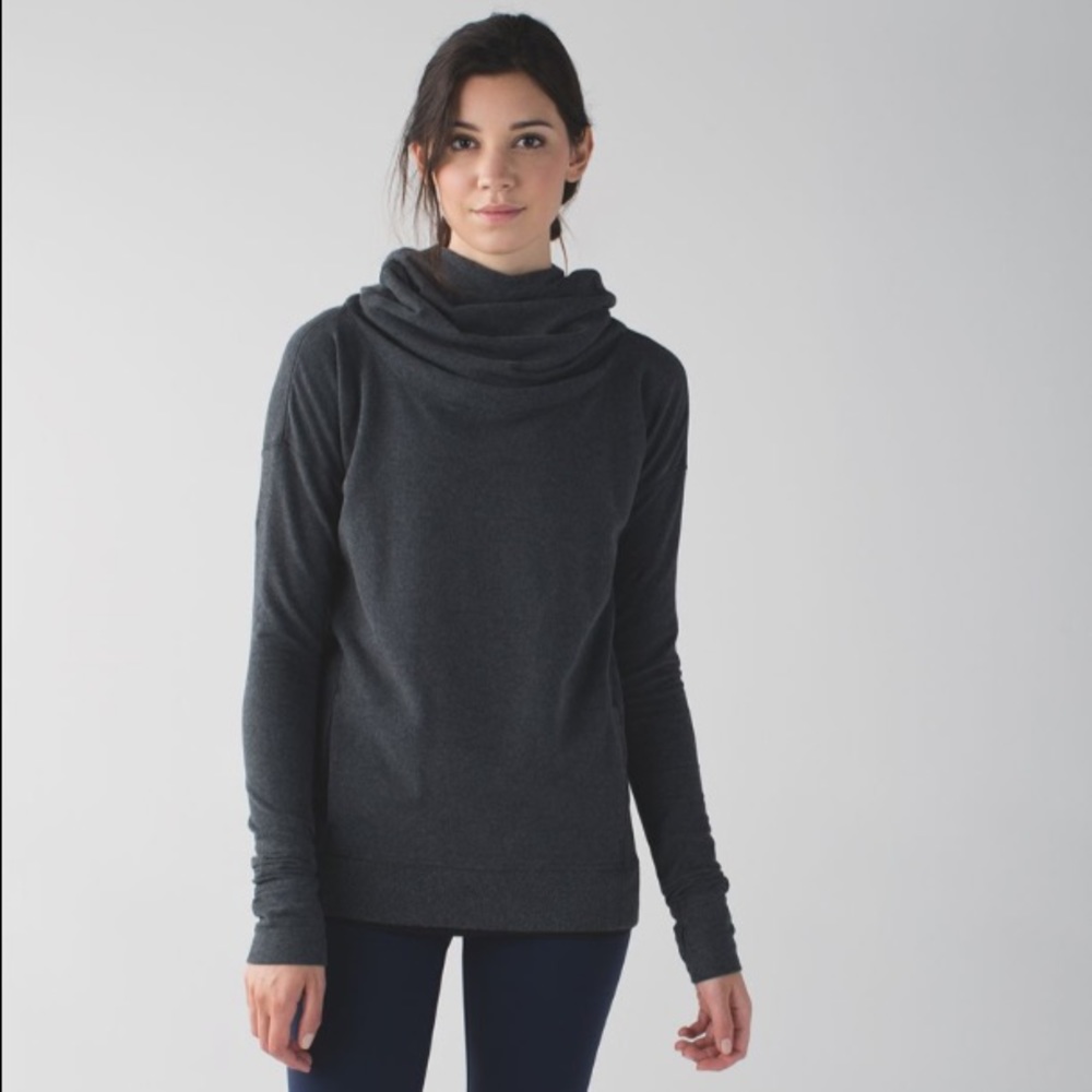 Lululemon StressLess Hoodie Heathered Navy Size 6